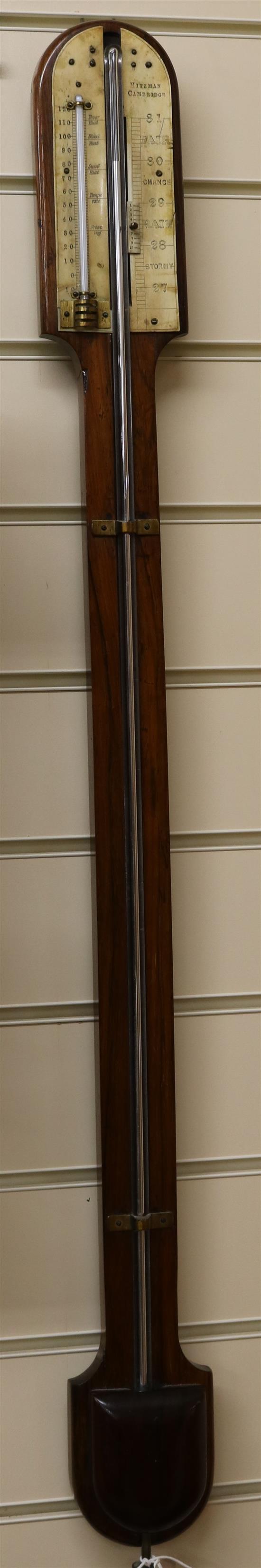 A 19th century stick barometer H.93cm